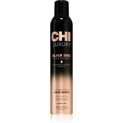 CHI Luxury Black Seed Oil Flexible Hold Hairspray lak na vlasy pro flexibilní zpevnění 284 ml - parfo.cz