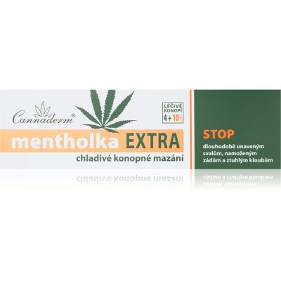 Cannaderm Mentholka EXTRA chladivé mazání konopný chladivý gel s mentolem 150 ml - parfo.cz
