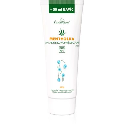Cannaderm Mentholka konopné mazání masážní krém s chladivým účinkem 250 ml - parfo.cz