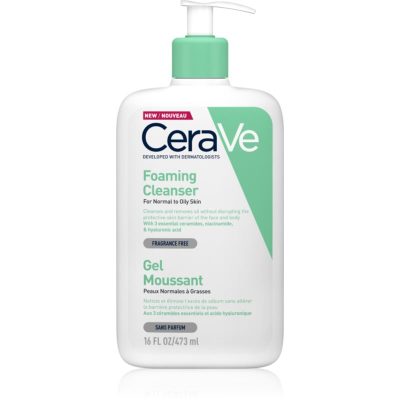 CeraVe Cleansers čisticí pěnivý gel pro normální až mastnou pleť 473 ml - parfo.cz