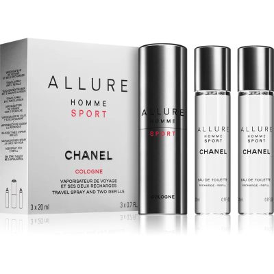 Chanel Allure Homme Sport Cologne kolínská voda (1x plnitelná + 2x náplň) pro muže 2x20 ml - parfo.cz