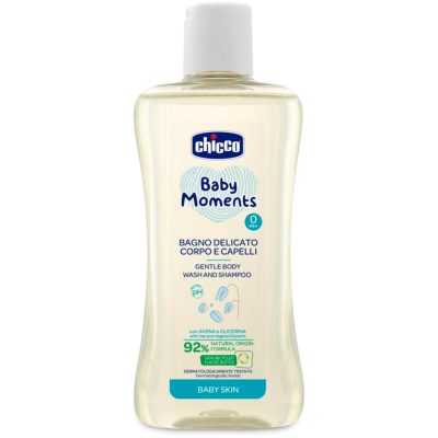 Chicco Baby Moments jemný dětský šampon na vlasy a tělo 200 ml - parfo.cz