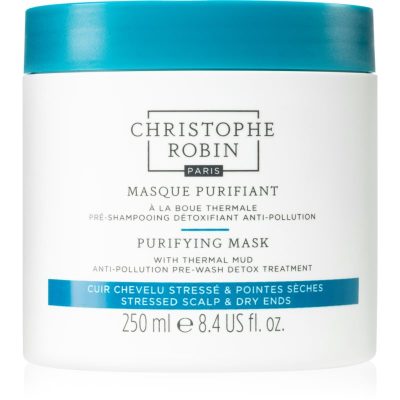 Christophe Robin Purifying Mask with Thermal Mud čisticí maska pro vlasy vystavené znečištěnému ovzduší 250 ml - parfo.cz