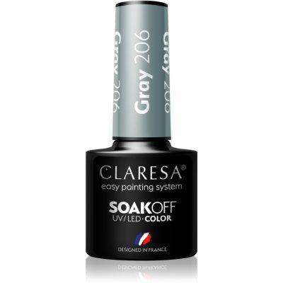 Claresa SoakOff UV/LED Color Savanna Vibes gelový lak na nehty odstín Gray 206 5 g - parfo.cz