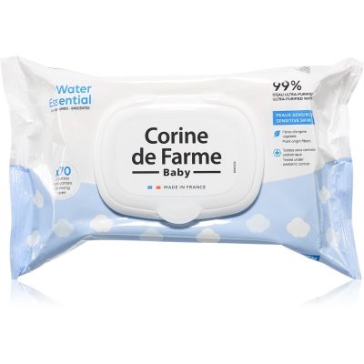 Corine de farme Water Wipes dětské jemné vlhčené ubrousky 70 ks - parfo.cz