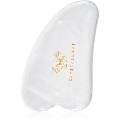 Crystallove Clear Quartz Gua Sha masážní pomůcka 1 ks - parfo.cz