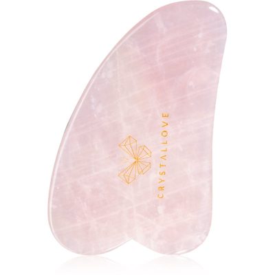 Crystallove Rose Quartz Gua Sha masážní pomůcka 1 ks - parfo.cz