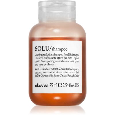 Davines Essential Haircare SOLU Shampoo hloubkově čisticí šampon s osvěžujícím účinkem 75 ml - parfo.cz