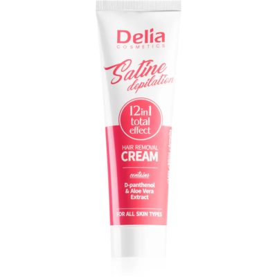 Delia Cosmetics Satine Depilation 12in1 Total Effect depilační krém pro všechny typy pokožky 100 ml - parfo.cz