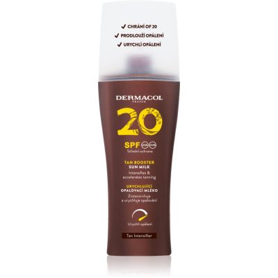 Dermacol Sun Tan Booster ochranné mléko urychlující opalování SPF 20 200 ml - parfo.cz