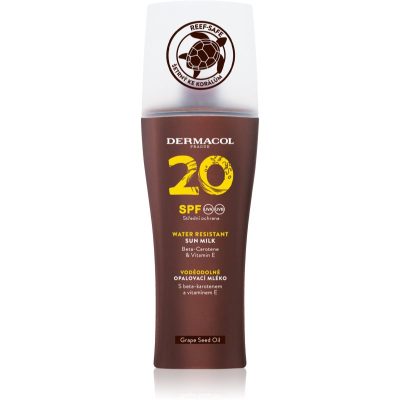 Dermacol Sun Water Resistant voděodolné mléko na opalování ve spreji SPF 20 200 ml - parfo.cz