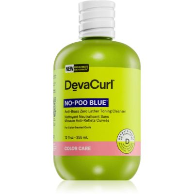 DevaCurl No-Poo Blue® hydratační šampon pro vlnité a kudrnaté vlasy neutralizující mosazné podtóny 355 ml - parfo.cz