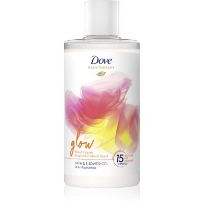 Dove Bath Therapy Glow sprchový a koupelový gel Blood Orange & Rhubarb 400 ml - parfo.cz
