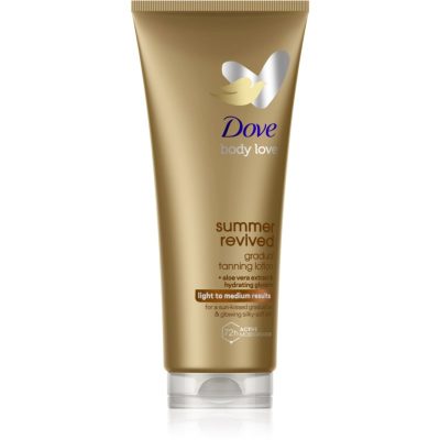 Dove DermaSpa Summer Revived samoopalovací tělové mléko odstín Light to Medium 200 ml - parfo.cz