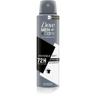 Dove Men+Care Antiperspirant antiperspirant proti bílým a žlutým skvrnám 72h Invisibile Dry 150 ml - parfo.cz