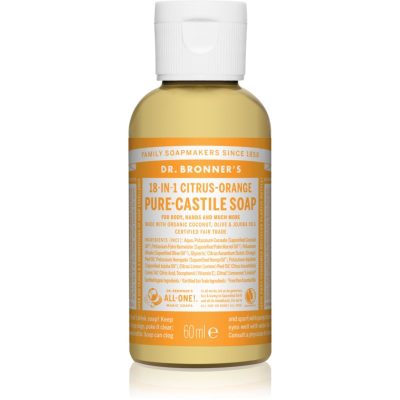 Dr. Bronner’s Citrus & Orange tekuté univerzální mýdlo 60 ml - parfo.cz
