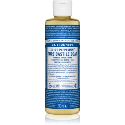 Dr. Bronner’s Peppermint tekuté univerzální mýdlo 240 ml - parfo.cz