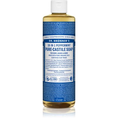 Dr. Bronner’s Peppermint tekuté univerzální mýdlo 475 ml - parfo.cz