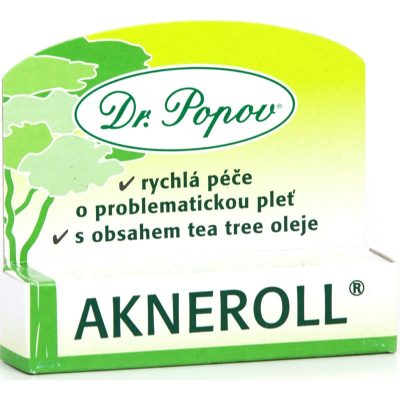 Dr. Popov Akneroll s obsahem tea tree lokální péče proti nedokonalostem aknózní pleti 6 ml - parfo.cz