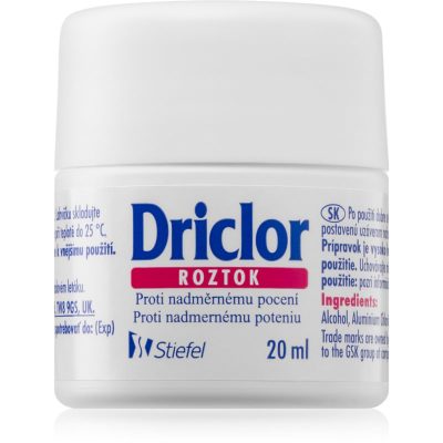 Driclor Solution antiperspirant roll-on proti nadměrnému pocení 20 ml - parfo.cz