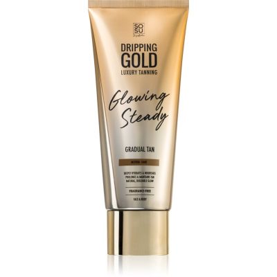 Dripping Gold Glowing Steady samoopalovací krém pro postupné opálení Medium - Dark 200 ml - parfo.cz