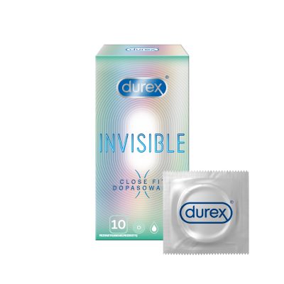 Durex Kondomy Invisible Close Fit 10 ks- parfo.cz