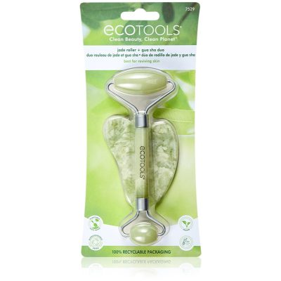 EcoTools Jade Roller & Gua Sha masážní váleček na obličej a masážní pomůcka 2 ks - parfo.cz