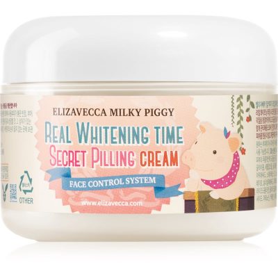 Elizavecca Milky Piggy Real Whitening Time Secret Pilling Cream hydratační zjemňující krém s peelingovým efektem 100 ml - parfo.cz