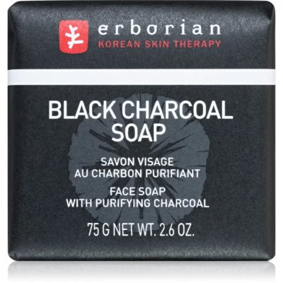 Erborian Black Charcoal čisticí mýdlo na obličej s aktivním uhlím 75 g - parfo.cz