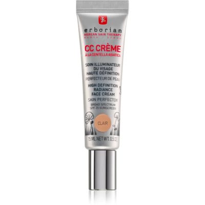 Erborian CC Crème Centella Asiatica rozjasňující krém pro jednotný tón pleti SPF 25 malé balení odstín Clair  15 ml - parfo.cz