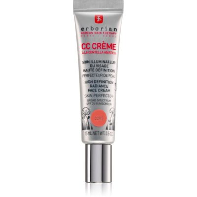Erborian CC Crème Centella Asiatica rozjasňující krém pro jednotný tón pleti SPF 25 malé balení odstín Doré 15 ml - parfo.cz