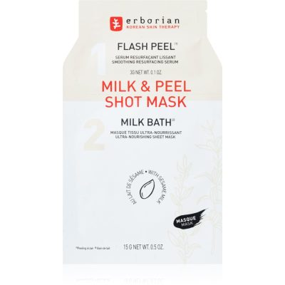 Erborian Milk & Peel vyhlazující plátýnková maska s vyživujícím účinkem 15 ml - parfo.cz