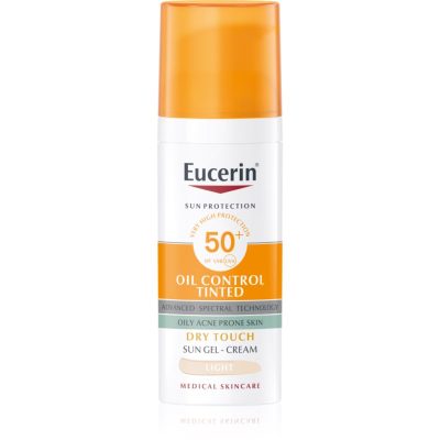 Eucerin Sun Oil Control Tinted krémový gel na opalování SPF 50+ odstín Light 50 ml - parfo.cz