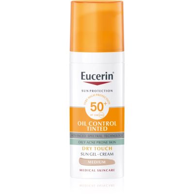 Eucerin Sun Oil Control Tinted krémový gel na opalování SPF 50+ odstín Medium 50 ml - parfo.cz