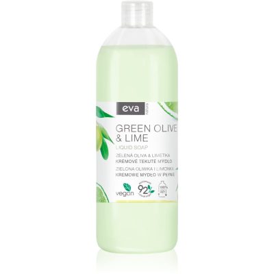 Eva Natura Green olive & Lime krémové tekuté mýdlo na ruce náhradní náplň 1000 ml - parfo.cz