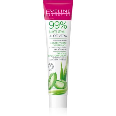 Eveline Cosmetics 99% Natural Aloe Vera zklidňující depilační krém linie bikin a podpaží 125 ml - parfo.cz