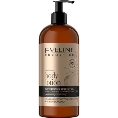Eveline Cosmetics Organic Gold regenerační tělový balzám s kokosovým olejem 500 ml - parfo.cz