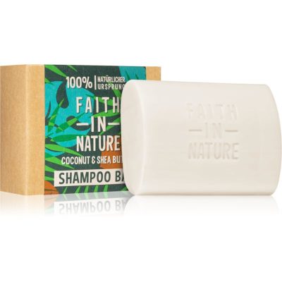 Faith In Nature Coconut & Shea Butter organický tuhý šampon dodávající hydrataci a lesk 85 g - parfo.cz