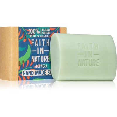 Faith In Nature Hand Made Soap Aloe Vera přírodní tuhé mýdlo s aloe vera 100 g - parfo.cz