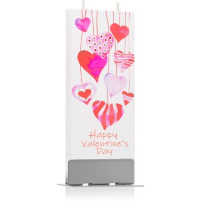 Flatyz Holiday Happy Valentine's Day dekorativní svíčka 6x15 cm - parfo.cz