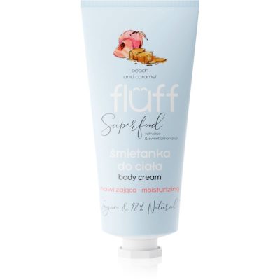Fluff Superfood Peach & Caramel hydratační tělový krém Aloe & Sweet Almond Oil 150 ml - parfo.cz