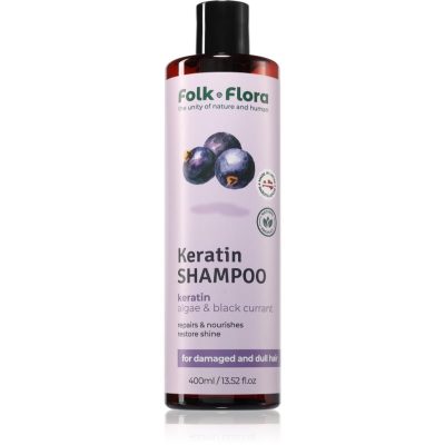 Folk & Flora Blackcurrant obnovující šampon s vyživujícím účinkem 400 ml - parfo.cz