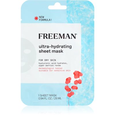 Freeman Essentials Hyaluronic Acid & Super Berries hydratační plátýnková maska pro suchou pleť 28 ml - parfo.cz