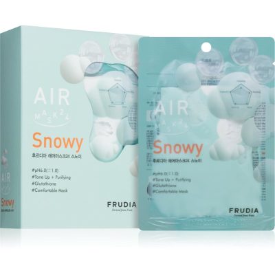 Frudia AIR Snowy plátýnková maska pro sjednocení barevného tónu pleti 10x25 ml - parfo.cz