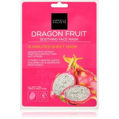 Gabriella Salvete Face Mask Dragon Fruit zklidňující plátýnková maska 1 ks - parfo.cz
