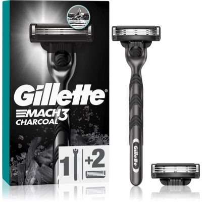 Gillette Mach3 Charcoal holicí strojek + náhradní břity 2 ks - parfo.cz