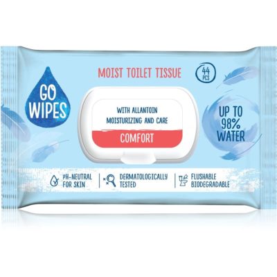 GoWipes Comfort vlhčený toaletní papír pro citlivou pokožku 44 ks - parfo.cz