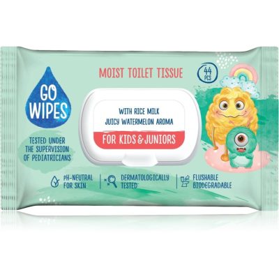 GoWipes For Kids & Juniors vlhčený toaletní papír pro citlivou pokožku 44 ks - parfo.cz