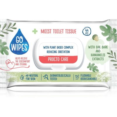 GoWipes Procto Care vlhčený toaletní papír pro citlivou pokožku 44 ks - parfo.cz