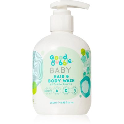 Good Bubble Baby Hair & Body Wash mycí emulze a šampon pro děti od narození Cucumber & Aloe vera 250 ml - parfo.cz